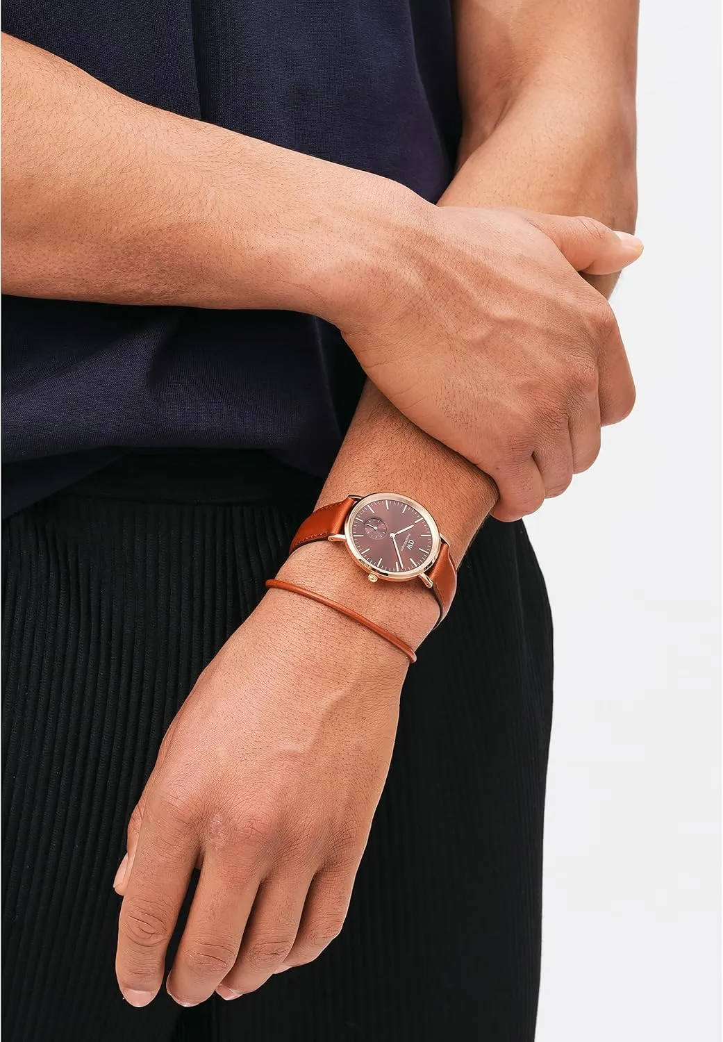 Daniel Wellington Classic Multi-Eye Men's Watch – 40mm Stainless Steel Case, Japanese Quartz Movement, Leather Strap, Water Resistant, Analog Watch for Men