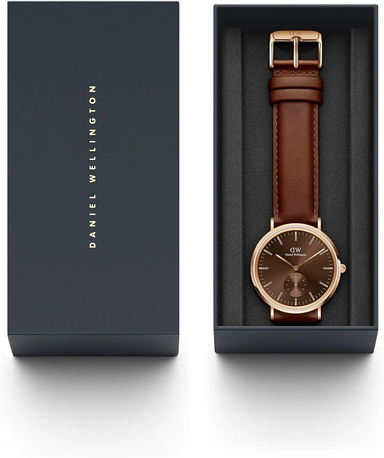 Daniel Wellington Classic Multi-Eye Men's Watch – 40mm Stainless Steel Case, Japanese Quartz Movement, Leather Strap, Water Resistant, Analog Watch for Men