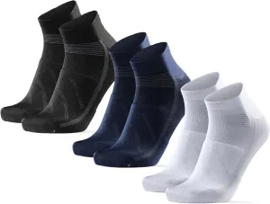 DANISH ENDURANCE Cycling Socks, Low-Cut, Breathable for Men & Women, Unisex, 3-Pack