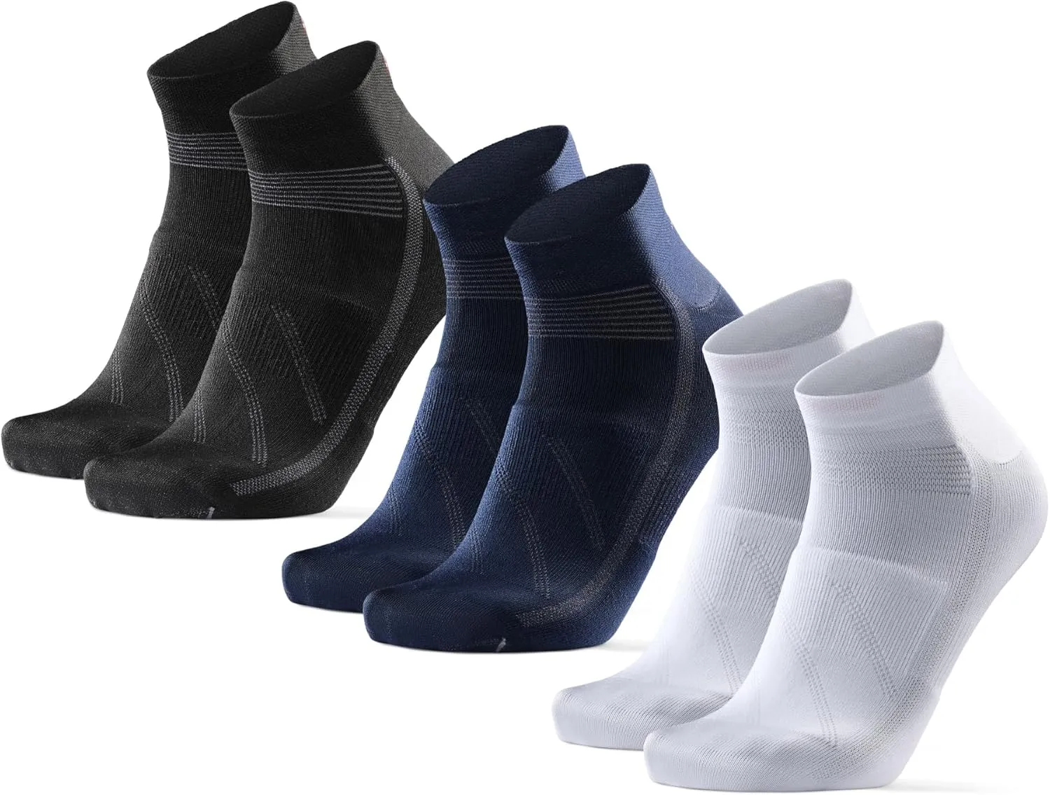 DANISH ENDURANCE Cycling Socks, Low-Cut, Breathable for Men & Women, Unisex, 3-Pack