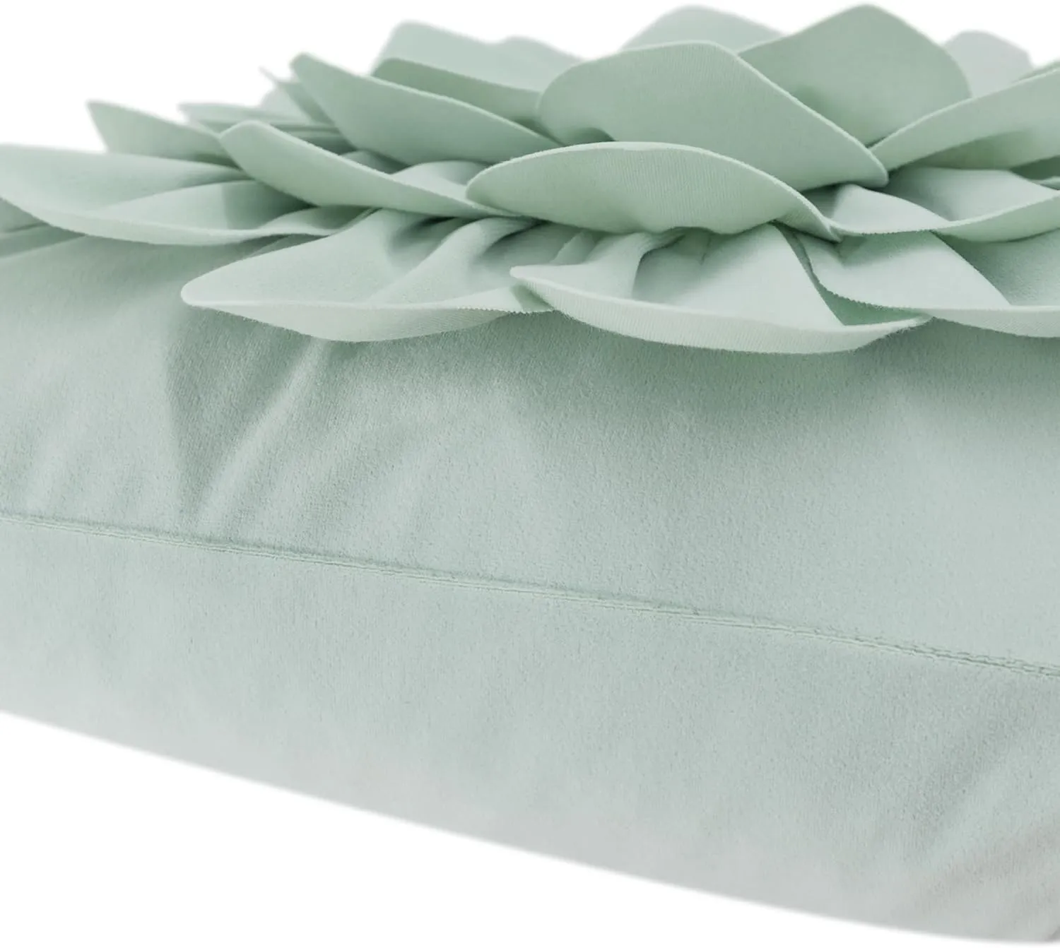 Decorative 3D Flower Throw Pillow Covers Handmade Pillowcases for Sofa Bed Home Room Decor 18 x 18 Inch Apple Green