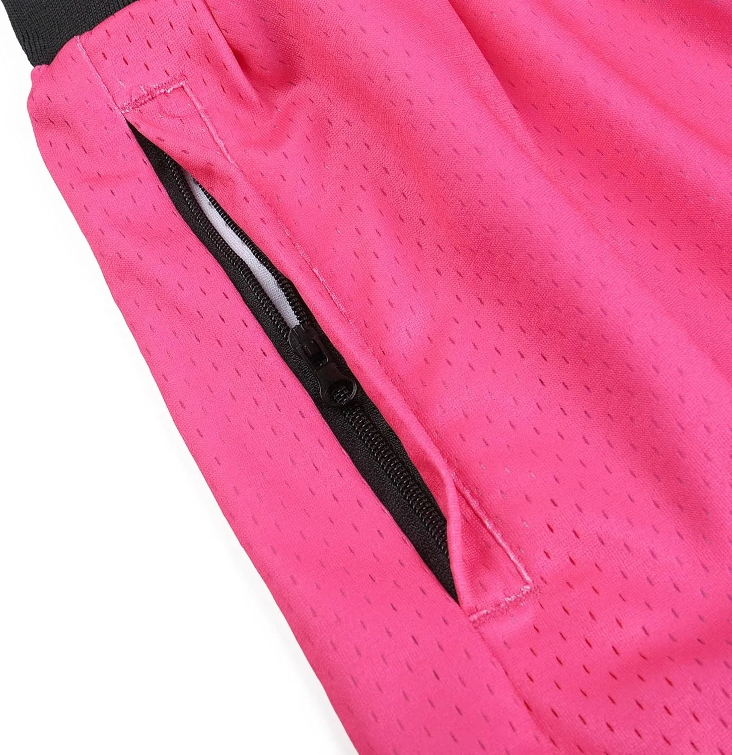 DEHANER Men's Basketball Shorts with Zip Pockets for Workout Gym Sports, Featuring Breathable Mesh Fabric