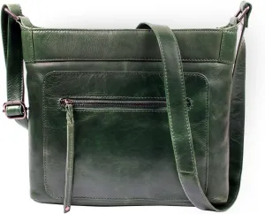Delaney Concealed Carry Crossbody Purse Leather Handbag with Locking Gun Compartment and Adjustable Strap