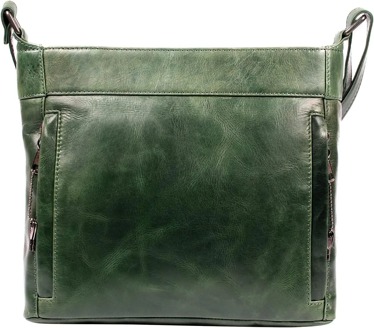 Delaney Concealed Carry Crossbody Purse Leather Handbag with Locking Gun Compartment and Adjustable Strap