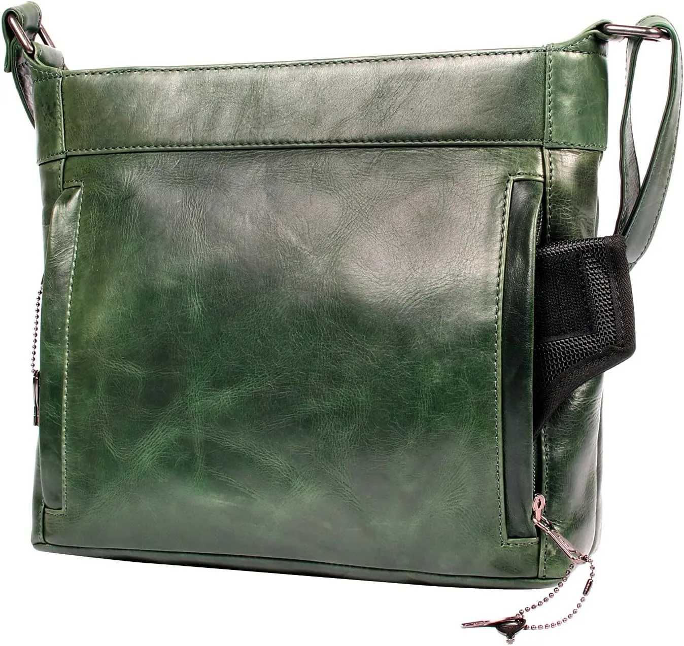 Delaney Concealed Carry Crossbody Purse Leather Handbag with Locking Gun Compartment and Adjustable Strap