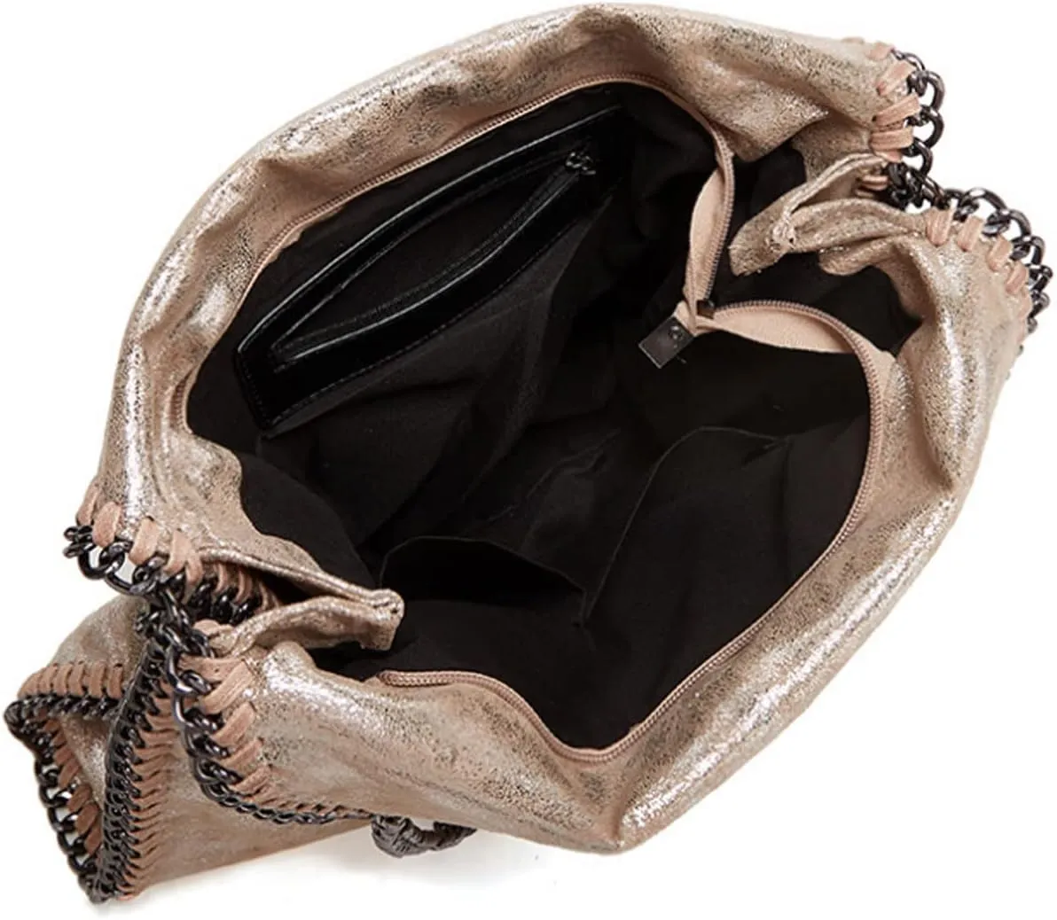 Designer Large Chain Shoulder Purse for Women Soft Leather Tote Quilted Hobo Bag Fashion Handbag Top-Handle Satchel