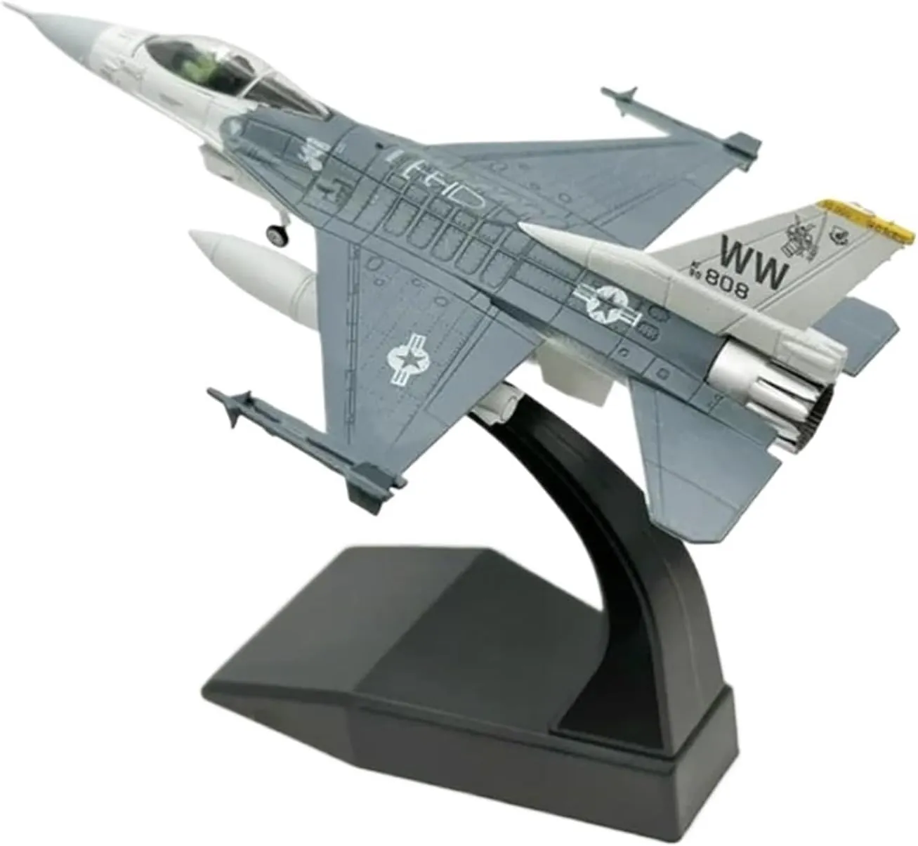 Diecast Plane Model 1:100 for F-16C Fighter Diecast Metal Plane Model Faux Decorations for Collection