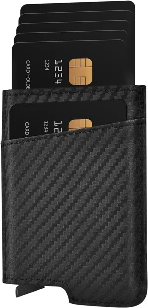 Dinghao RFID Blocking Slim Money Clip Aluminum Wallet Automatic Pop-up Card Case
