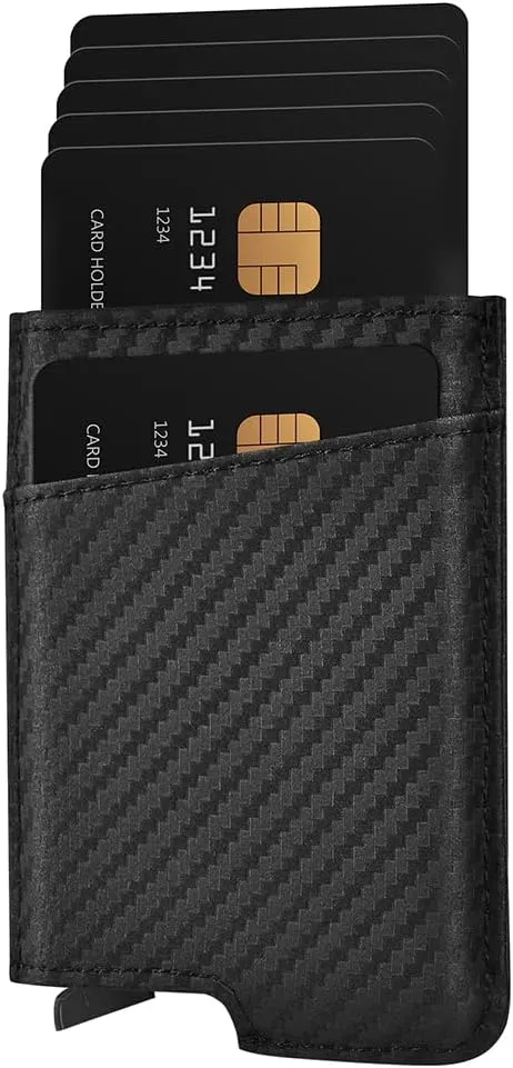 Dinghao RFID Blocking Slim Money Clip Aluminum Wallet Automatic Pop-up Card Case