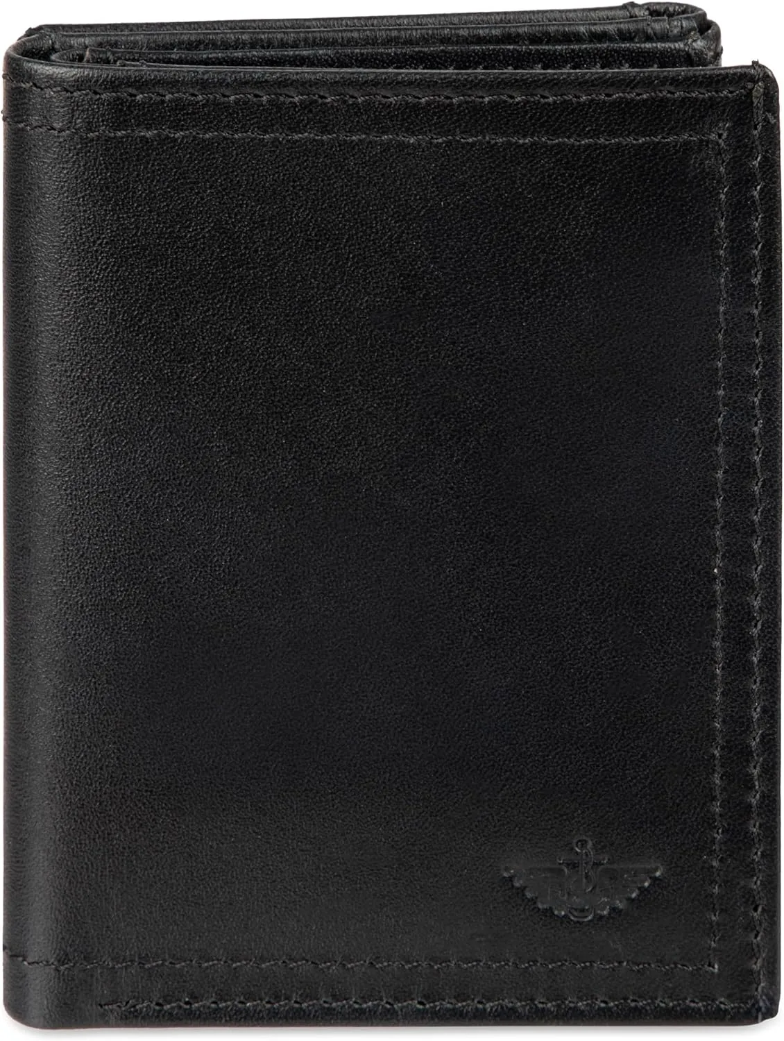 Dockers Men's Slim Minimalistic Leather Z-fold Wallet-Multiple Card Slots, Clear Id Window, Magnetic Money Clip