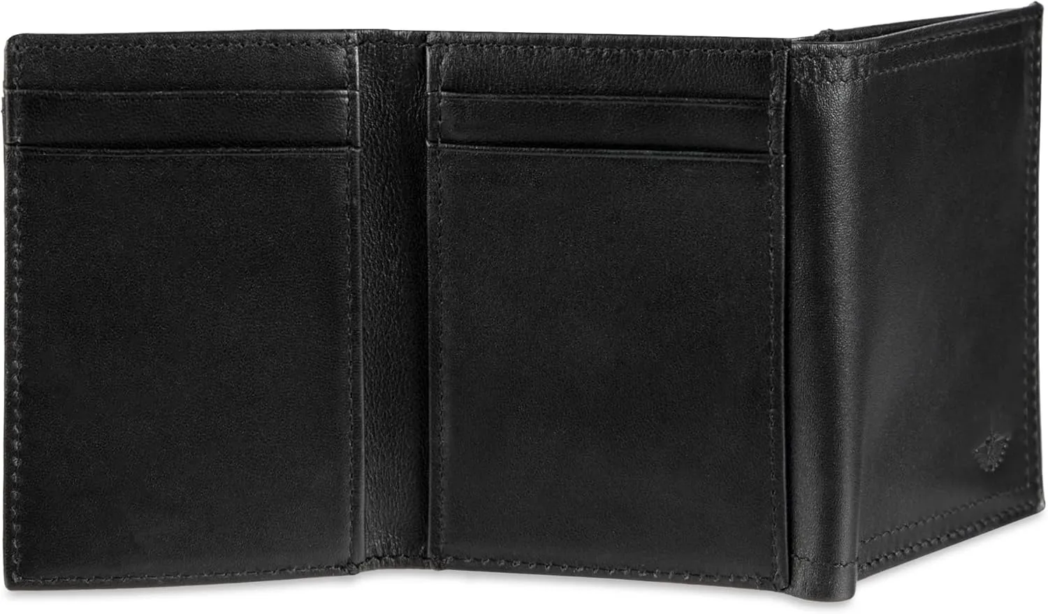 Dockers Men's Slim Minimalistic Leather Z-fold Wallet-Multiple Card Slots, Clear Id Window, Magnetic Money Clip