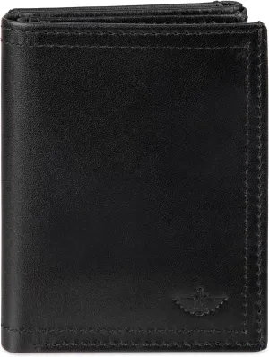 Dockers Men's Slim Minimalistic Leather Z-fold Wallet-Multiple Card Slots, Clear Id Window, Magnetic Money Clip