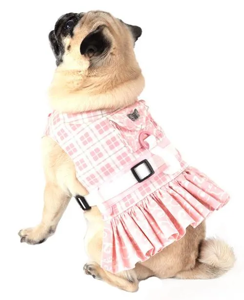 Dog Harness - Pink Plaid Spring Harness