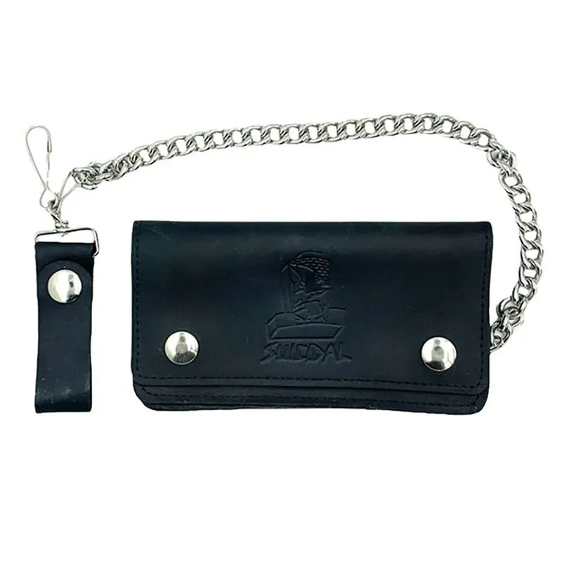 Dogtown Skateboards Suicidal Large Leather Chain Wallet