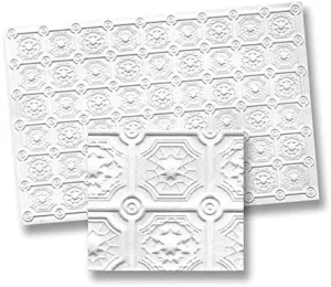Dollhouse Faux Tin Ceiling Miniature 1:12 Scale Foam Board 13 x 9 inches