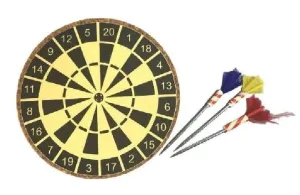 Dollhouse Miniature Dartboard with Darts