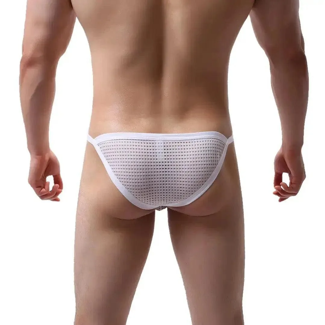 DomiGe Breathable Mesh Men's Underwear Briefs Elastic Edges