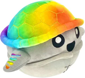 Doomlings - Rainbow Scutes Plushie, 10" Squishy Turtle Plush Toy, Stuffed Animal | Adorable Kawaii Soft Plush Pillow, Cute Plushie, Birthday Gifts for Girls and Boys