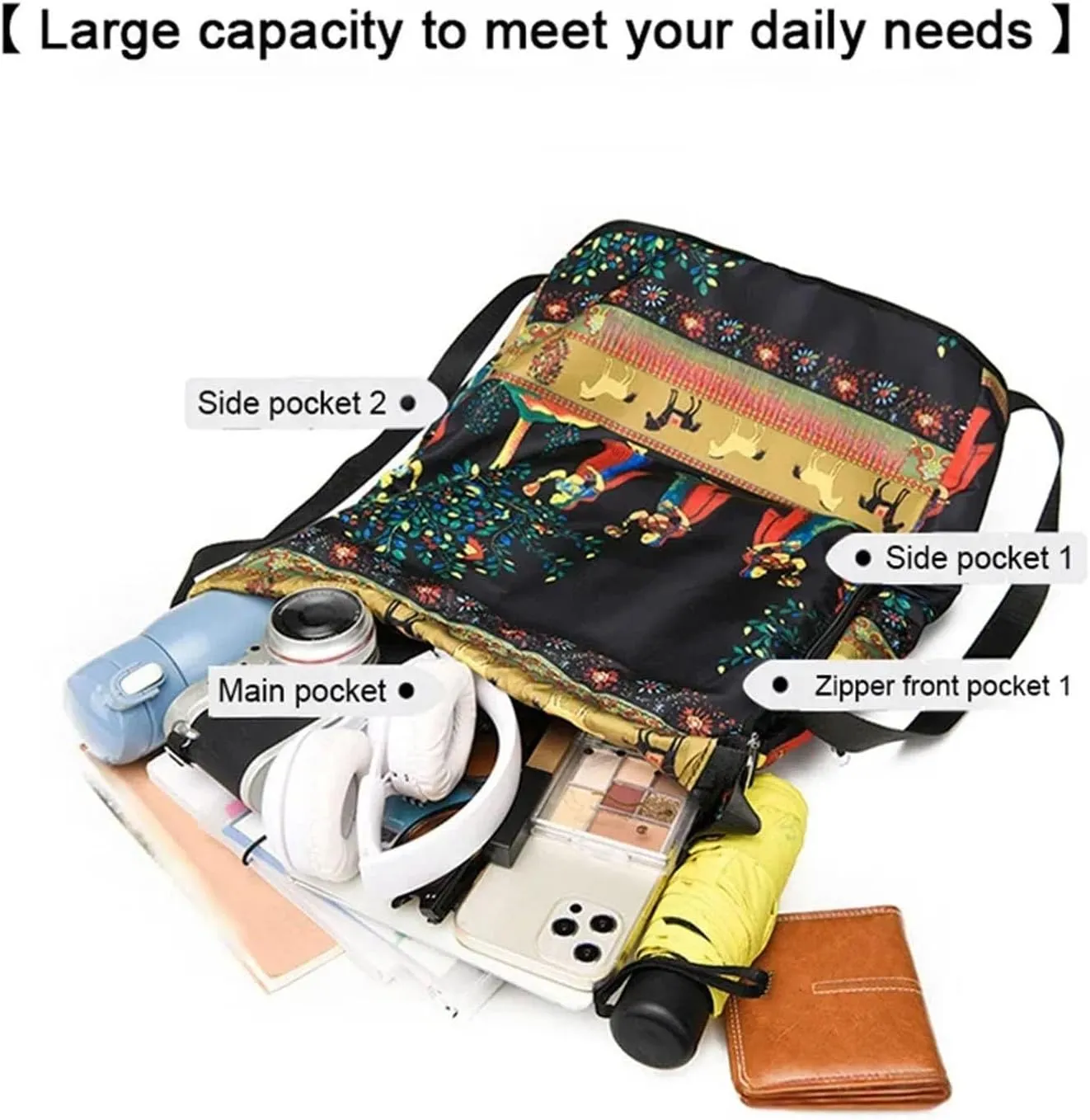 Drawstring Foldable Large Capacity Dry-wet Separation Travel Sports Backpack Waterproof Gym Bag with Multiple Pockets (White)
