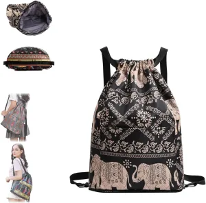 Drawstring Foldable Sports Backpack, Large Capacity Dry Wet Separation Travel Sports Backpack, Waterproof Women's Bag