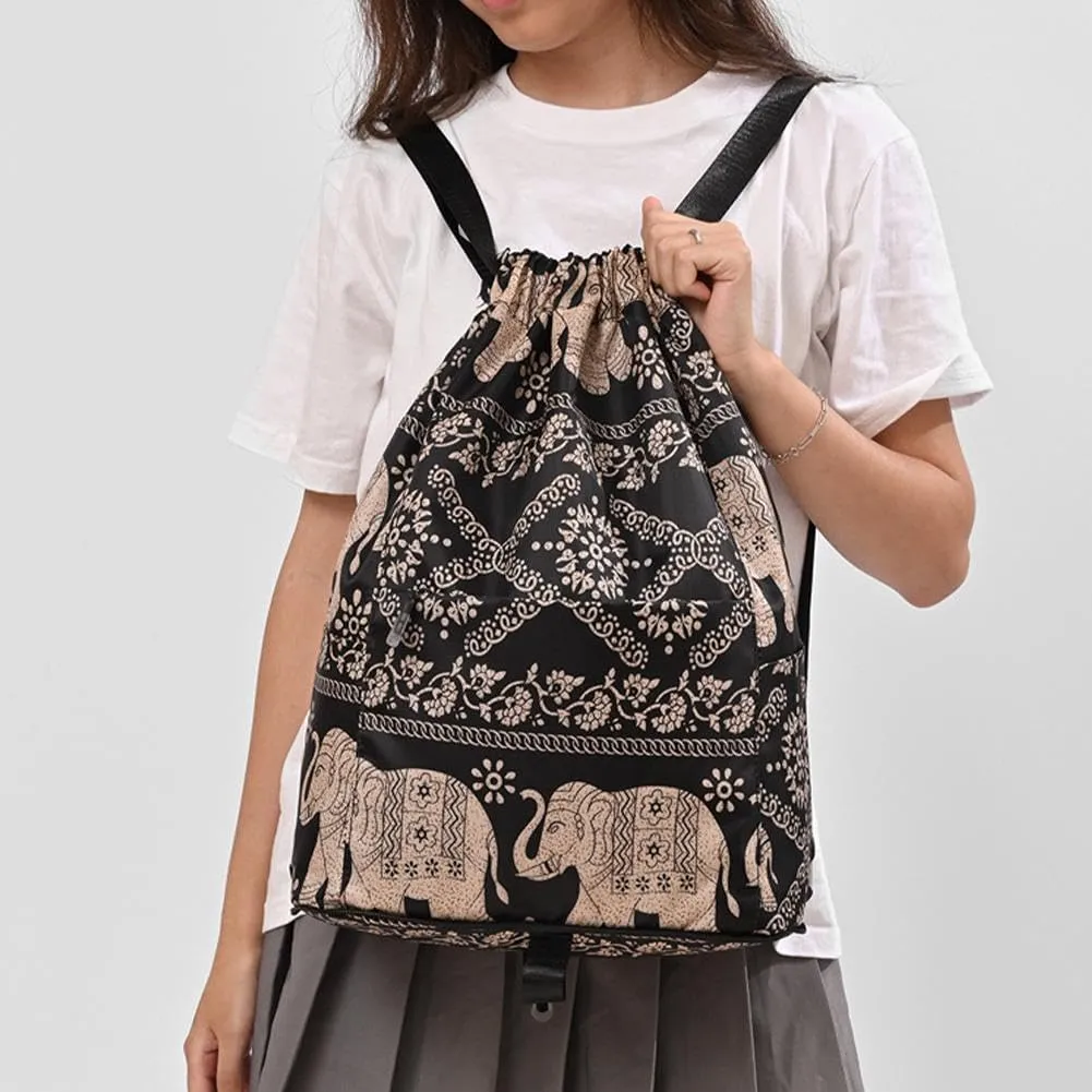 Drawstring Foldable Sports Backpack, Large Capacity Dry Wet Separation Travel Sports Backpack, Waterproof Women's Bag