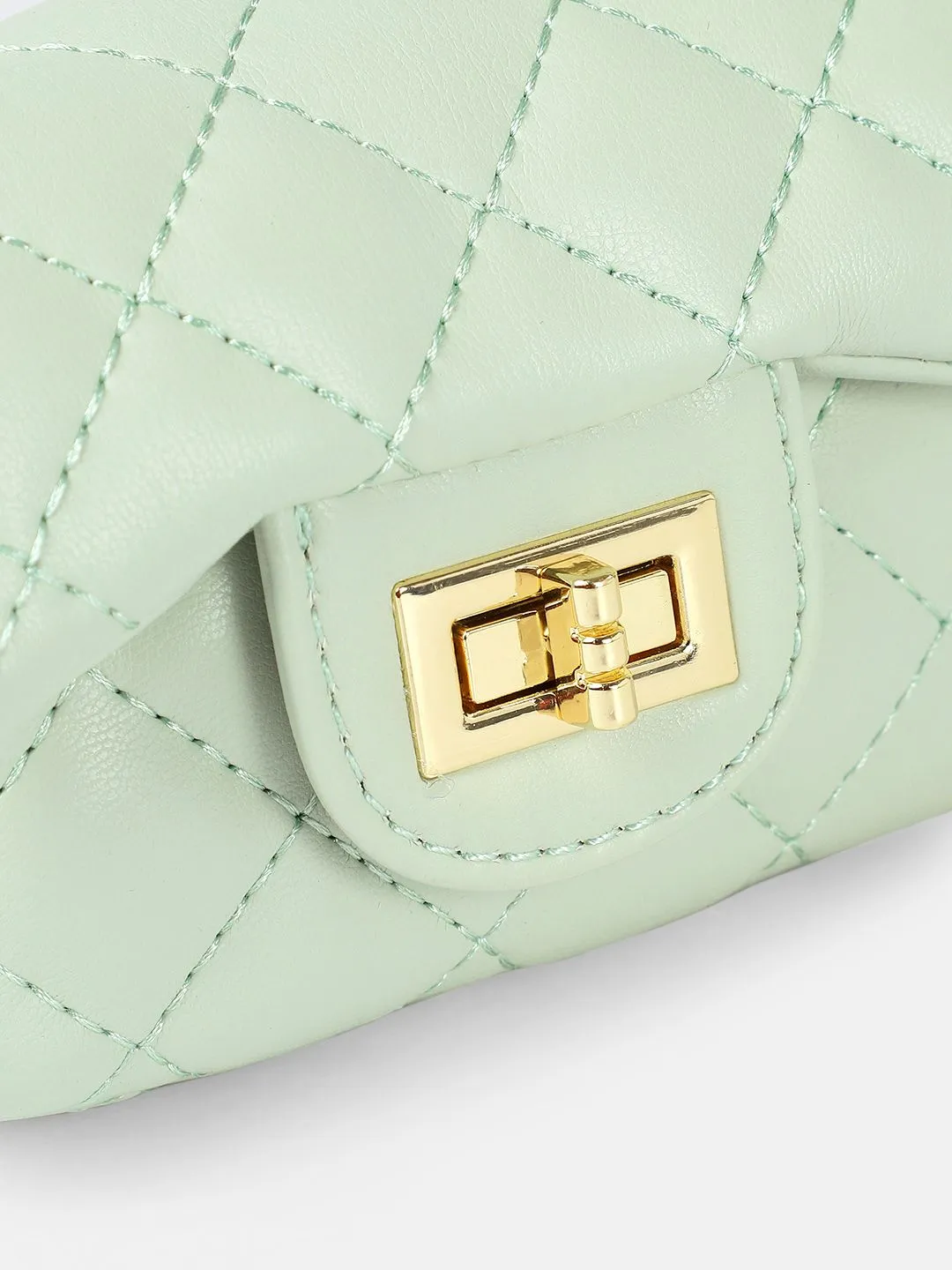 DressBerry Textured Miniature Sling Bag with Quilted