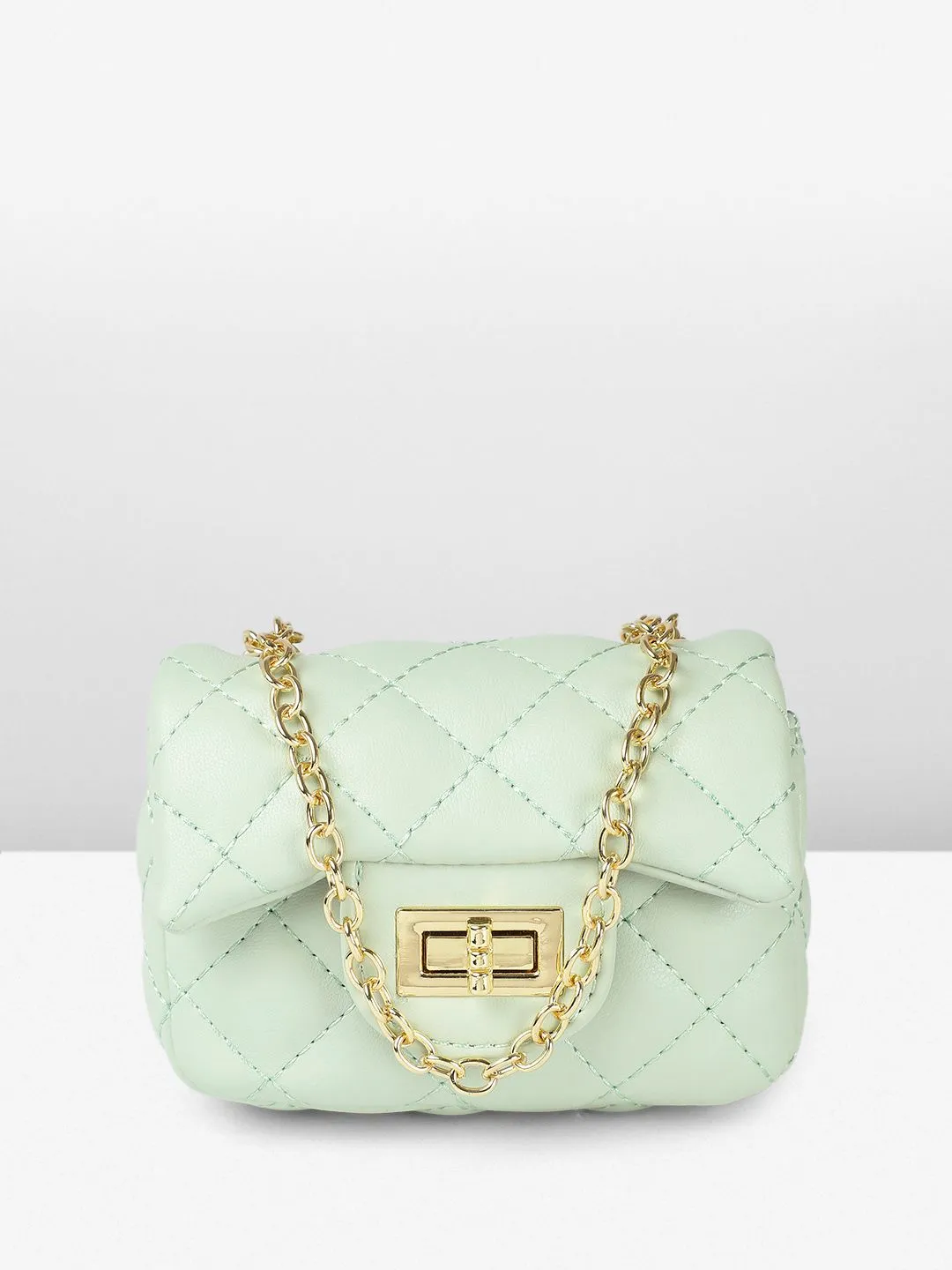 DressBerry Textured Miniature Sling Bag with Quilted