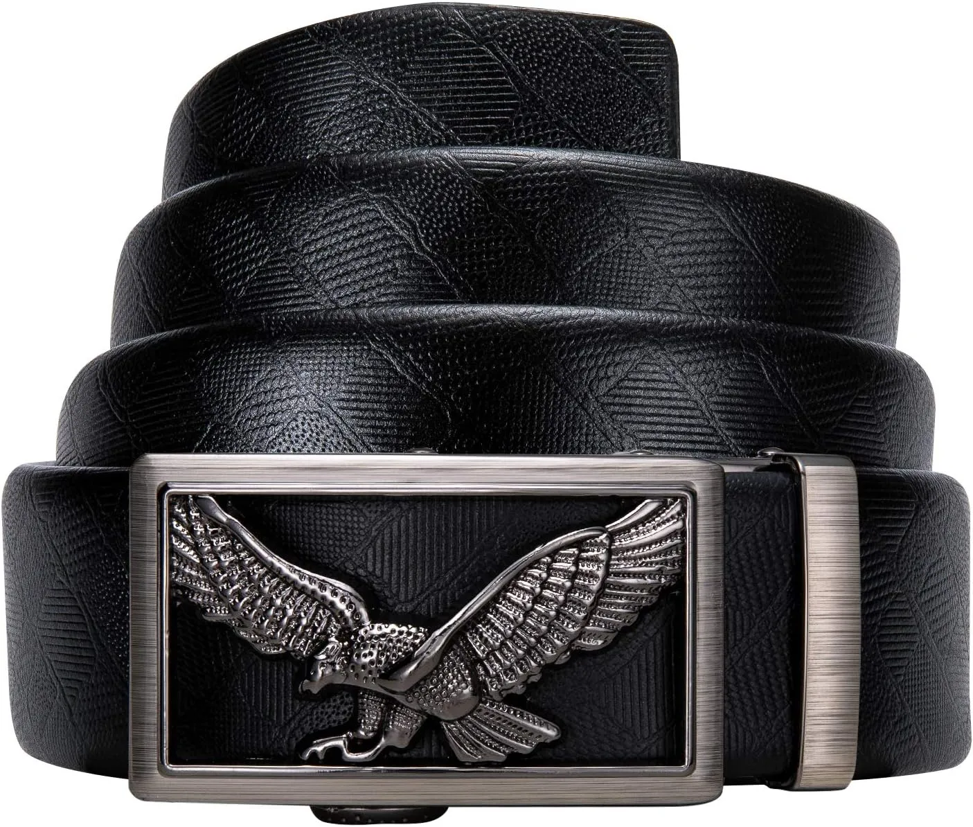 Dubulle Designer Mens Belts, Sliding Automatic Buckle Ratchet Dress Belt TOP Genuine Leather Strap Gifts