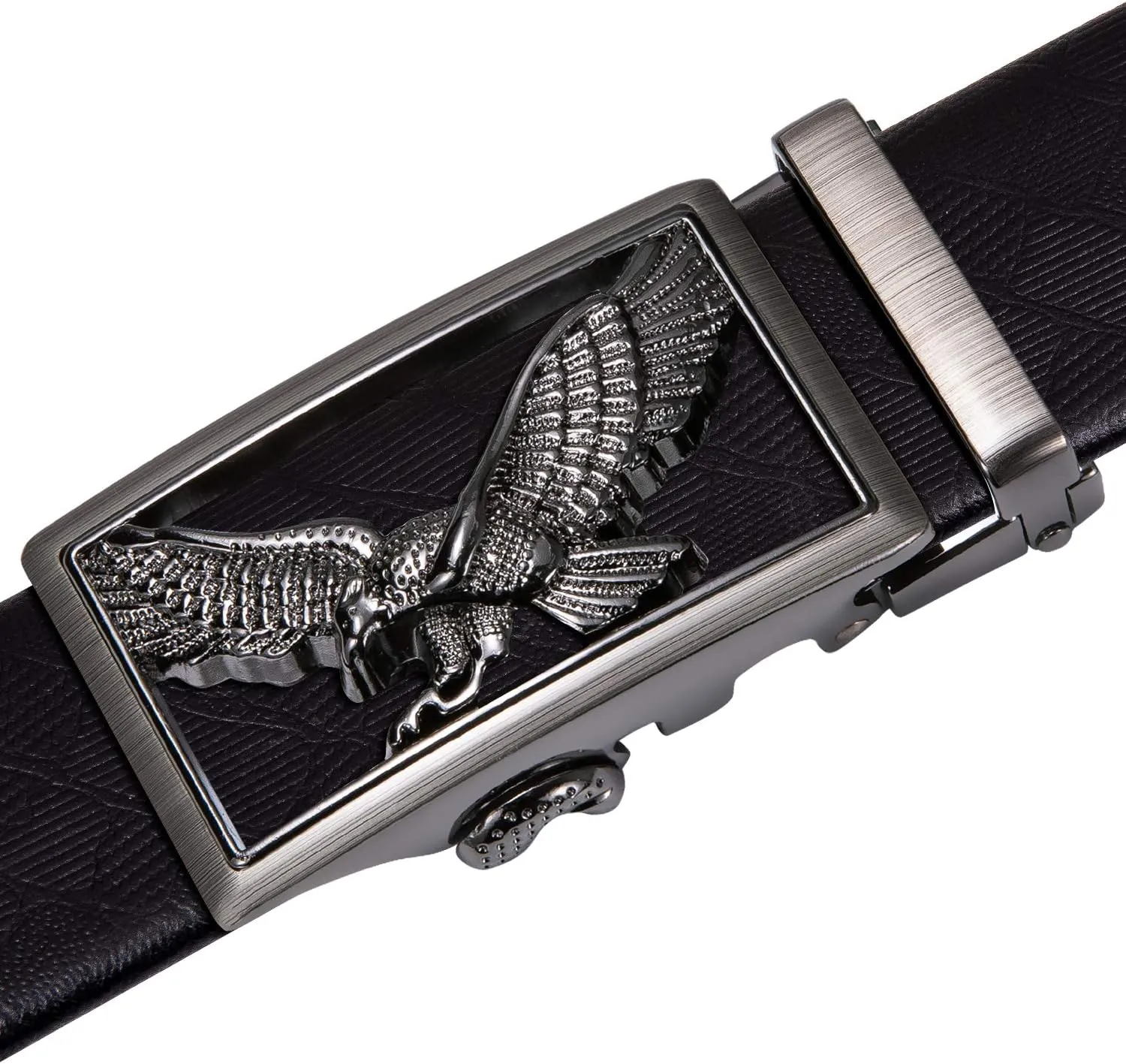 Dubulle Designer Mens Belts, Sliding Automatic Buckle Ratchet Dress Belt TOP Genuine Leather Strap Gifts