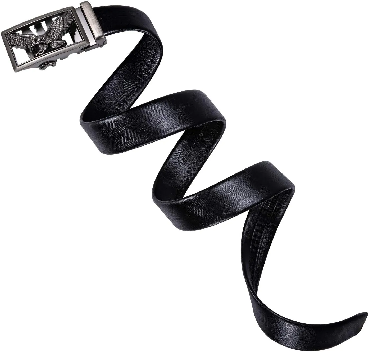 Dubulle Designer Mens Belts, Sliding Automatic Buckle Ratchet Dress Belt TOP Genuine Leather Strap Gifts