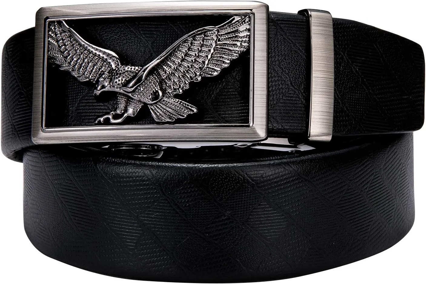 Dubulle Designer Mens Belts, Sliding Automatic Buckle Ratchet Dress Belt TOP Genuine Leather Strap Gifts