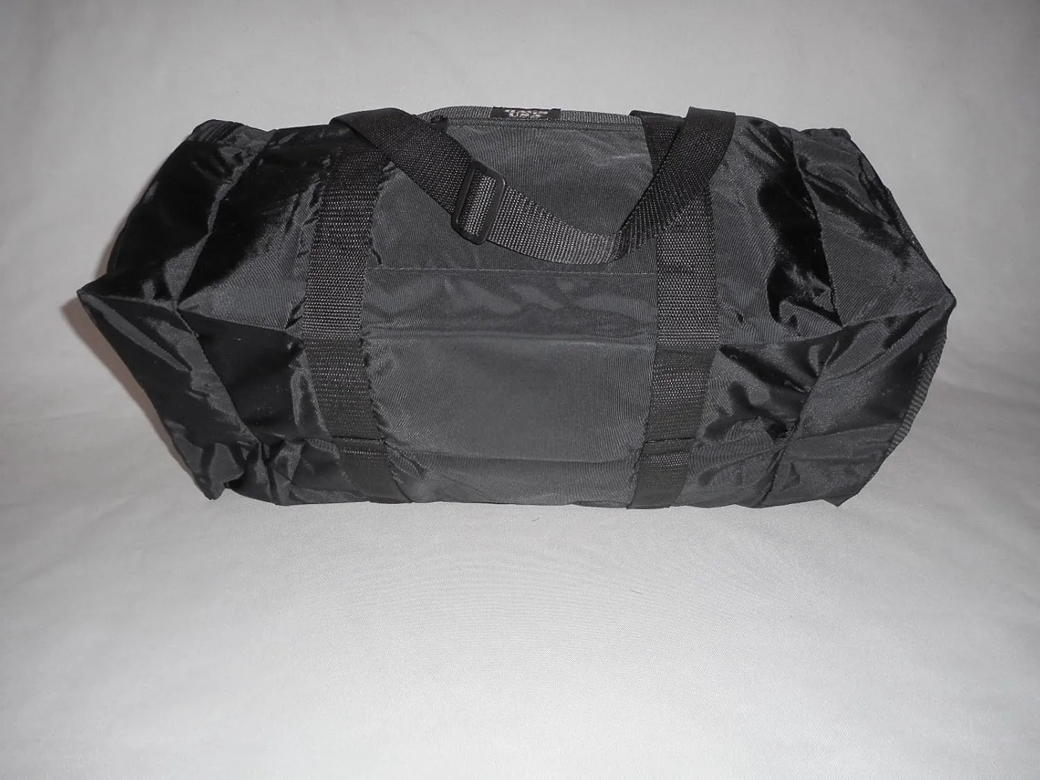 Duffle Bag Wet and Dry with One End Compartment Mesh, Front Pocket, Made In USA (Black)