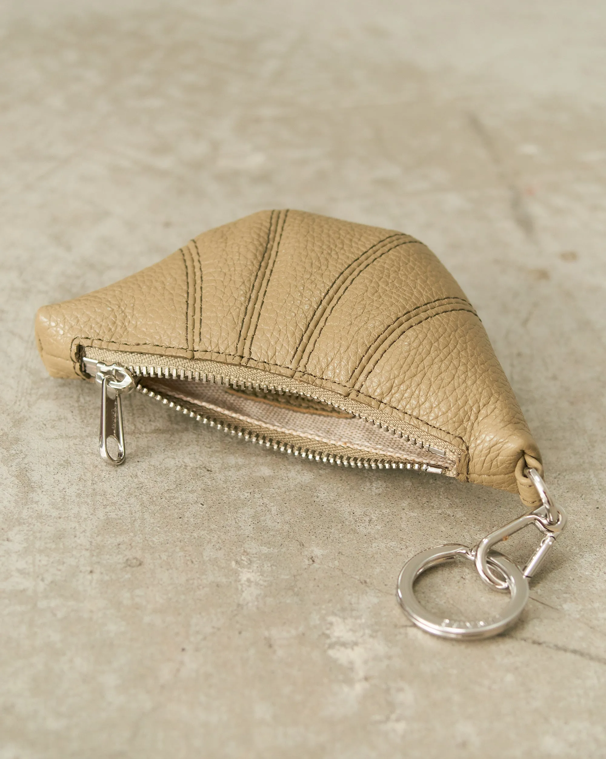 Dusty Khaki Croissant Keyring