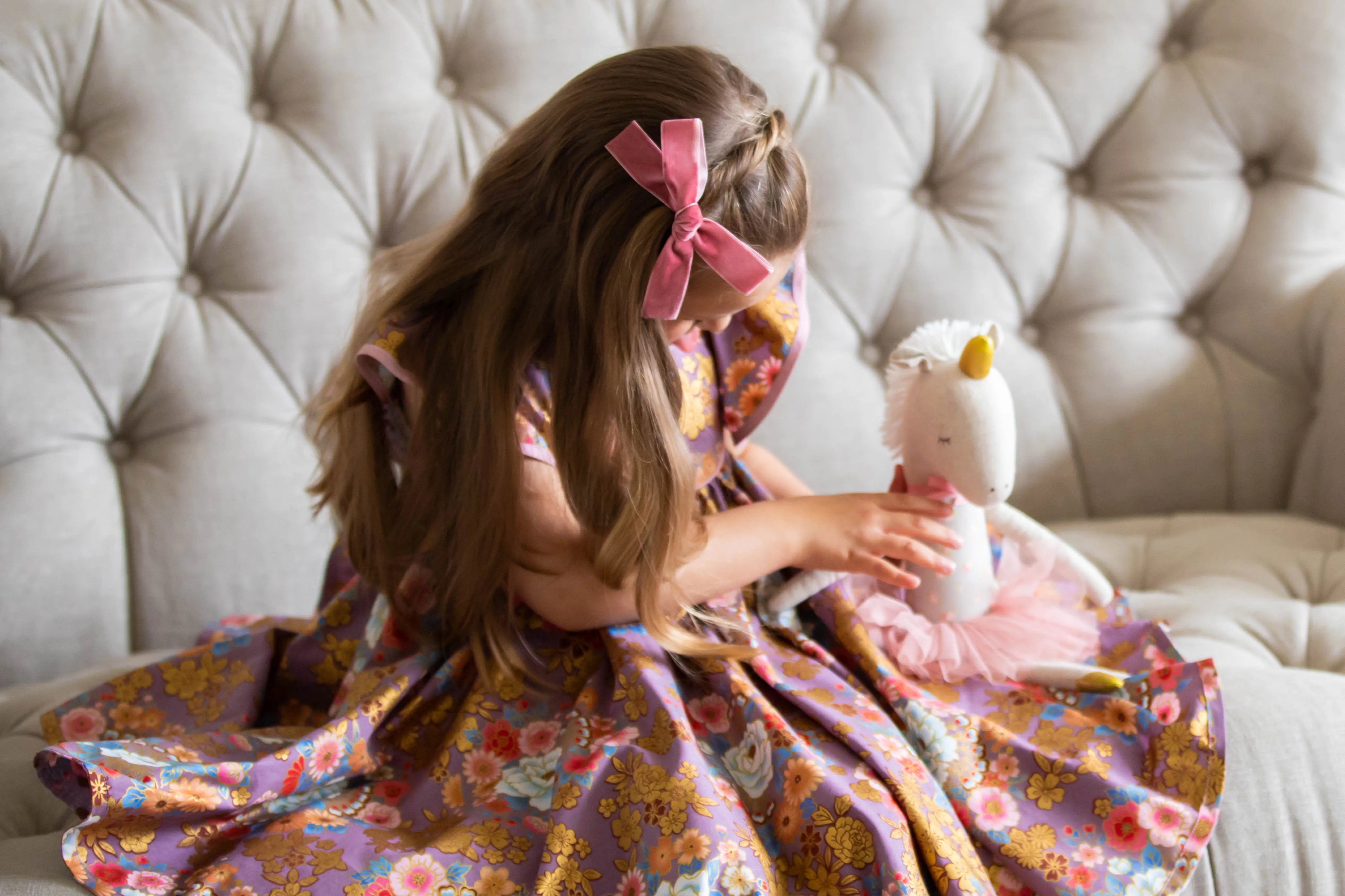 Dusty Pink Velvet Ribbon Bow