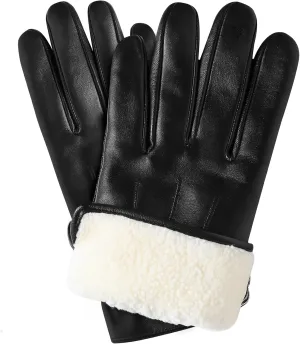Eadali Authentic Sheepskin Leather Winter Gloves for Men with Lambswool Lining