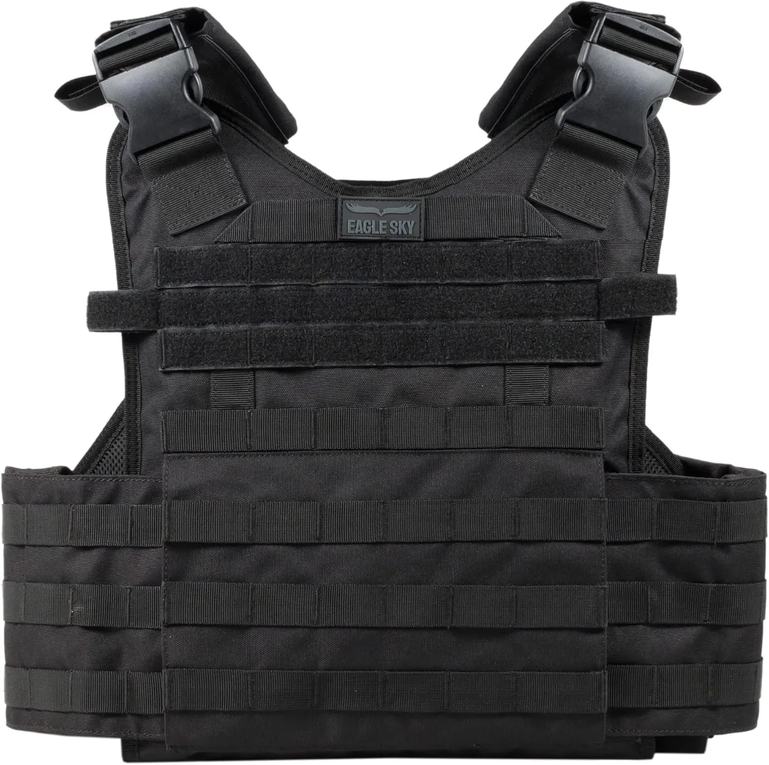 Eagle Sky Tactical Vest, Tough 500D Nylon, Adjustable Size S-XXL, Breathable 3D Mesh Liner