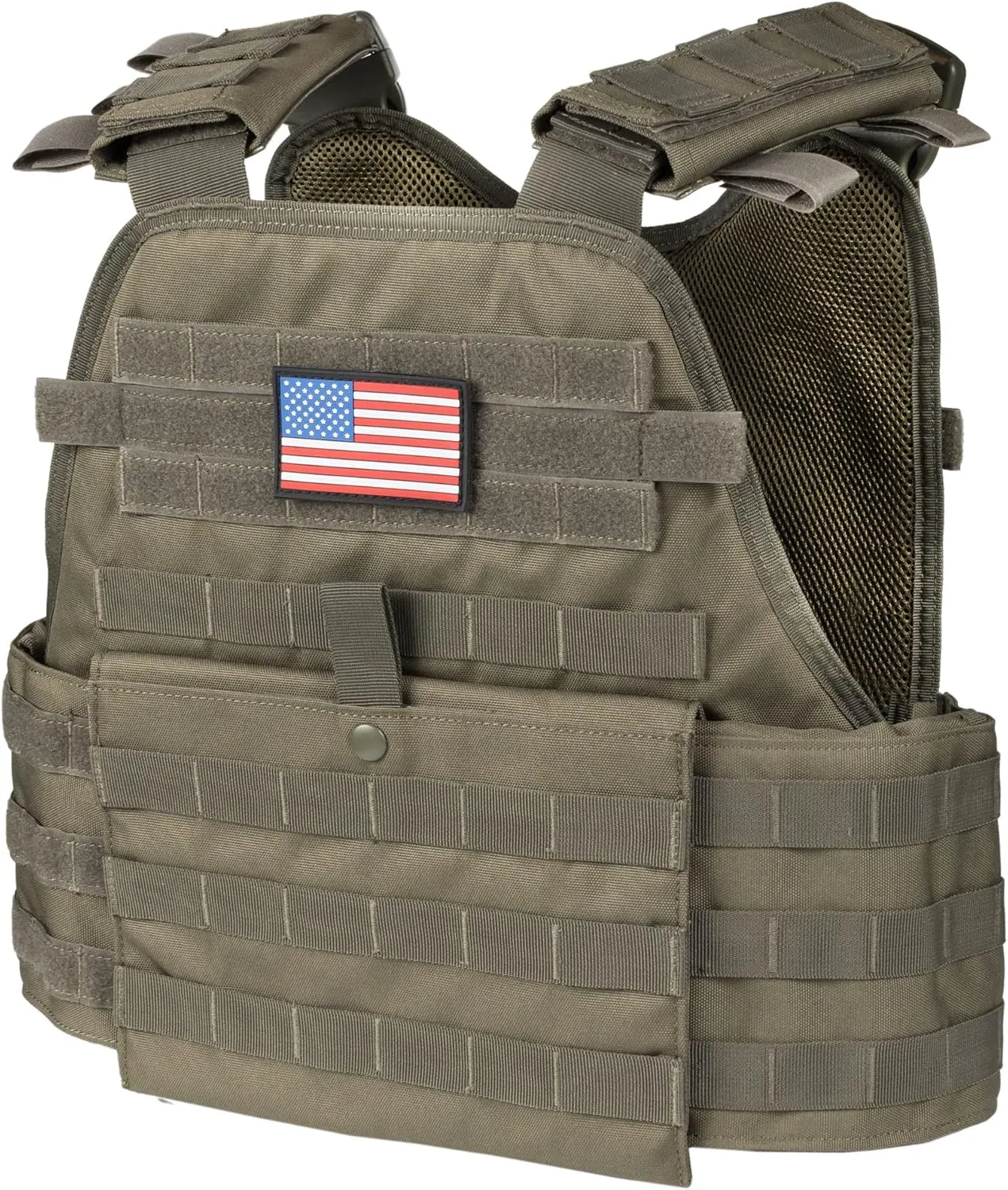 Eagle Sky Tactical Vest, Tough 500D Nylon, Adjustable Size S-XXL, Breathable 3D Mesh Liner