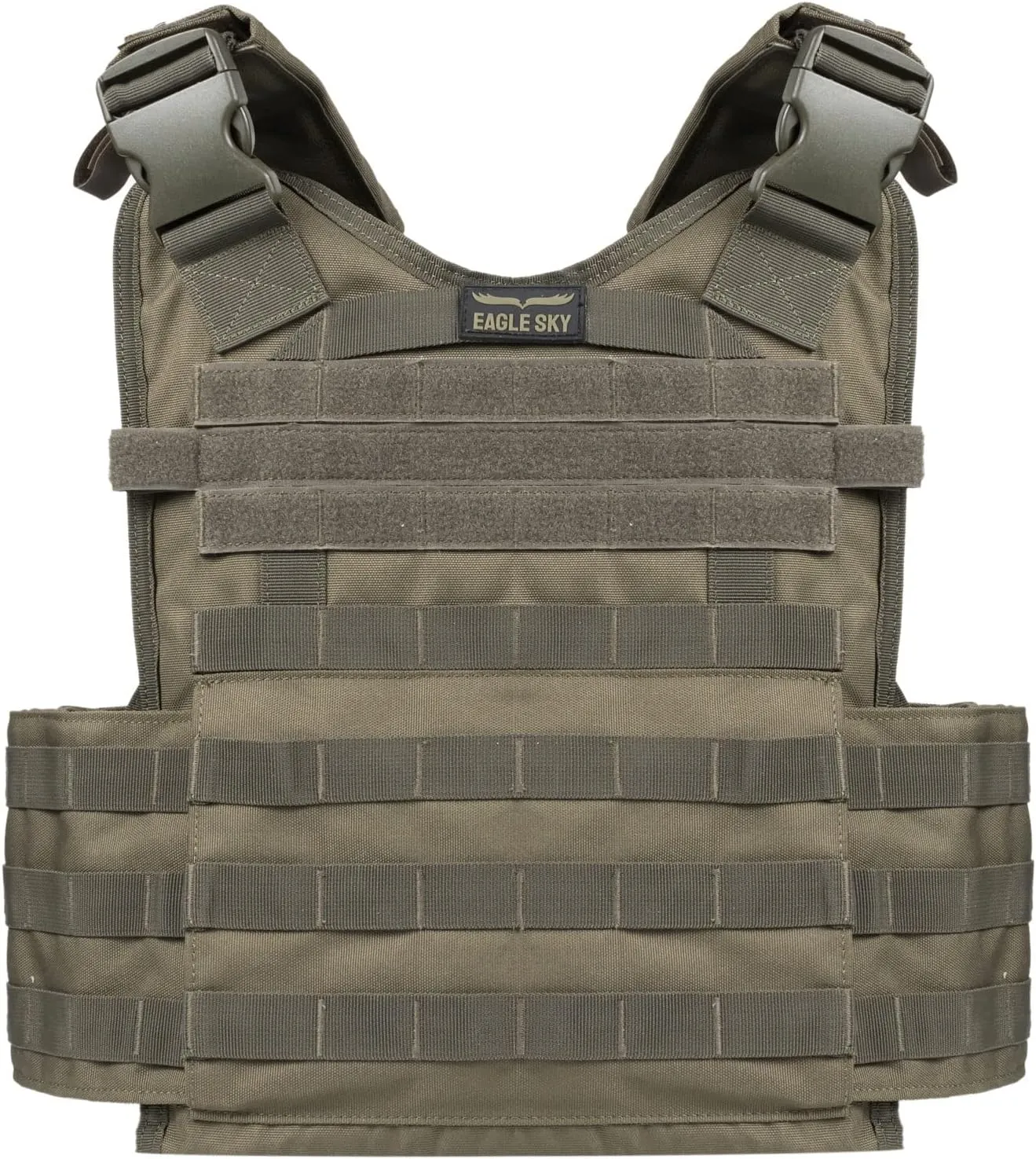 Eagle Sky Tactical Vest, Tough 500D Nylon, Adjustable Size S-XXL, Breathable 3D Mesh Liner