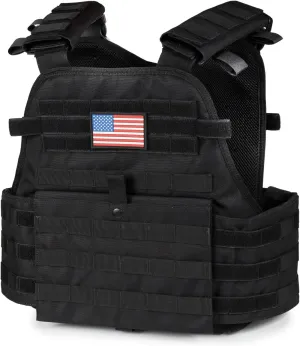 Eagle Sky Tactical Vest, Tough 500D Nylon, Adjustable Size S-XXL, Breathable 3D Mesh Liner