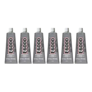 Eclectic Products 220011 6 Pack 3.7 oz. E-6000 High Viscosity Multi-Purpose Adhesive, Clear