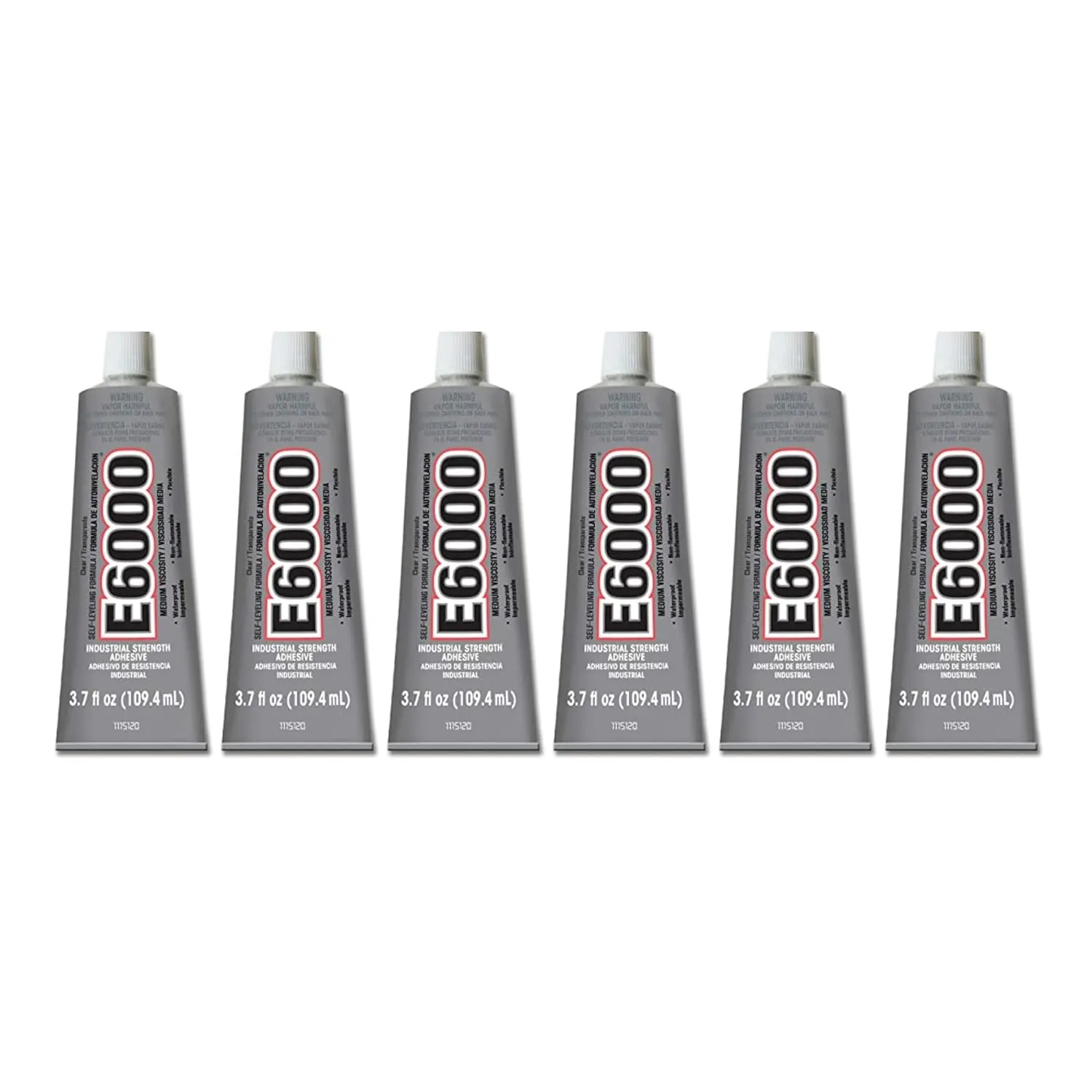 Eclectic Products 220011 6 Pack 3.7 oz. E-6000 High Viscosity Multi-Purpose Adhesive, Clear