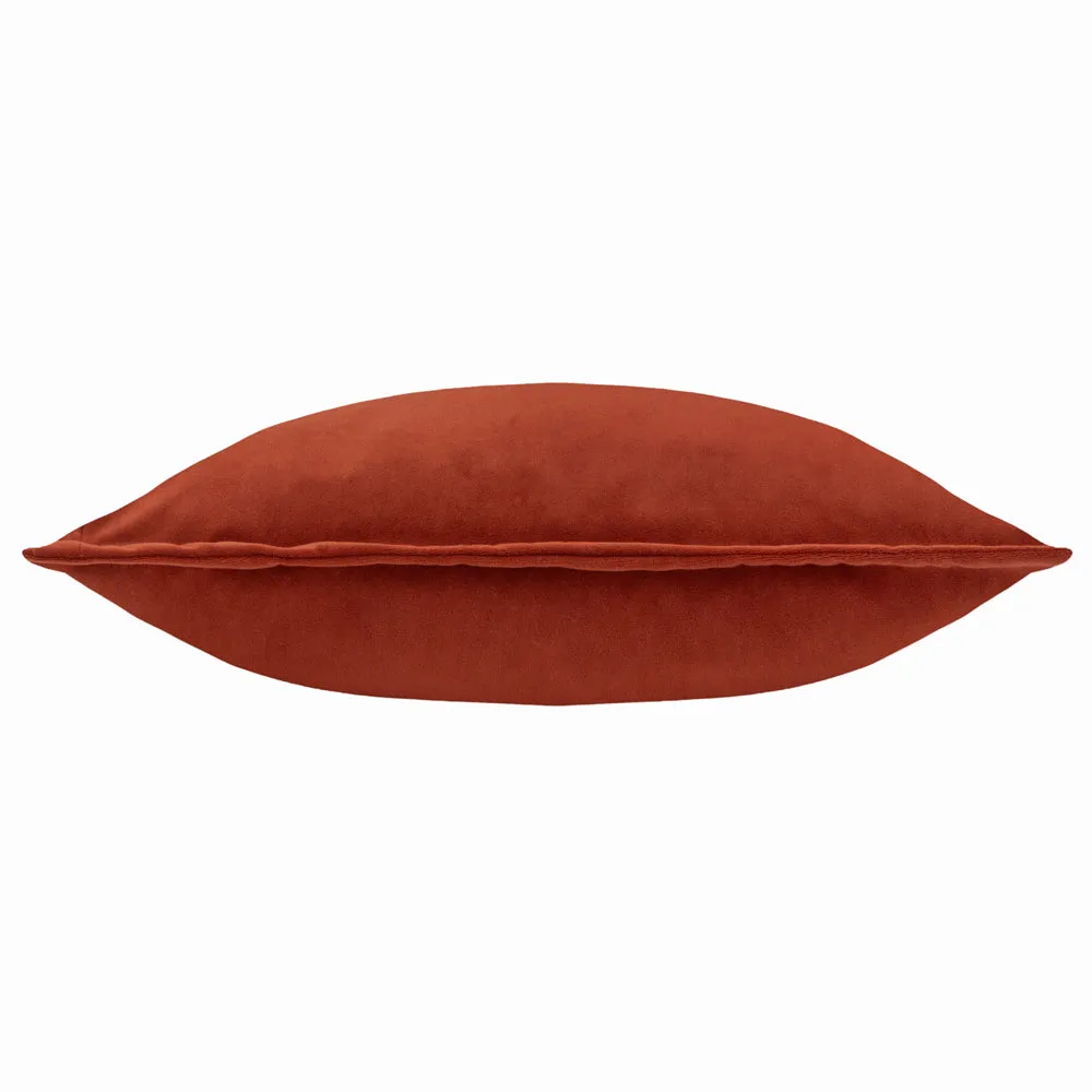 Effron Washed Velvet Cushion Brick