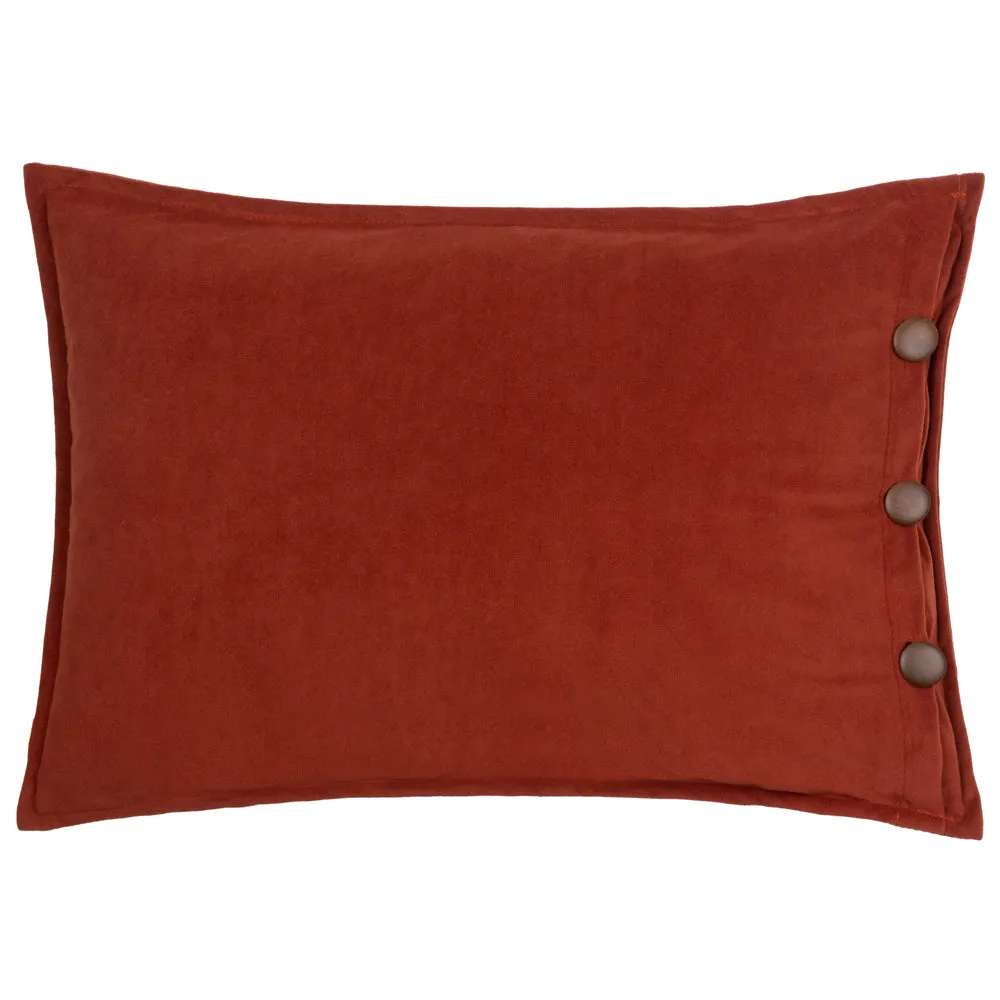 Effron Washed Velvet Cushion Brick