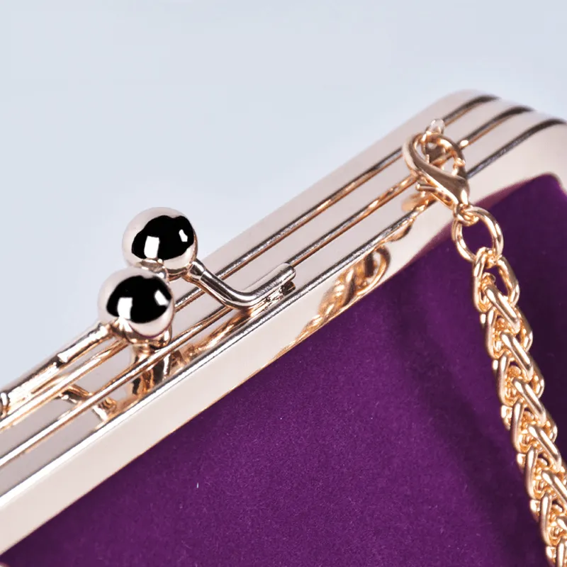 Elegant Velvet Flower Hand Evening Bag