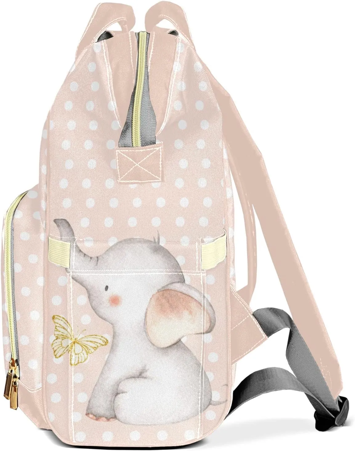 Elephant Butterfly Diaper Bags Backpack Customized Baby Bag Nursing Nappy Bag Travel Tote Gifts for Women