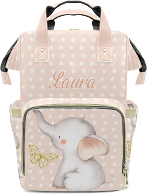 Elephant Butterfly Diaper Bags Backpack Customized Baby Bag Nursing Nappy Bag Travel Tote Gifts for Women