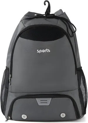 Ellniges]【Basketball Gym Backpack Water- Oxford Duffle Bag with Shoe Compartment & Hook Design - Sports Travel Backpack for Outdoor Training, Cycling, Storage (Multi-Pocket Dry/Wet Separation)