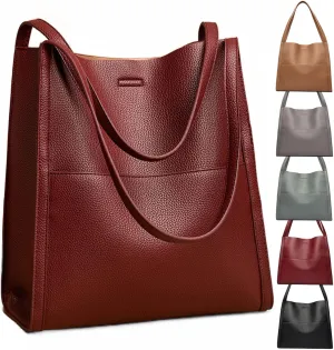 Elmyse Solid Color Genuine Leather Shoulder Bag - Crossbody Purse