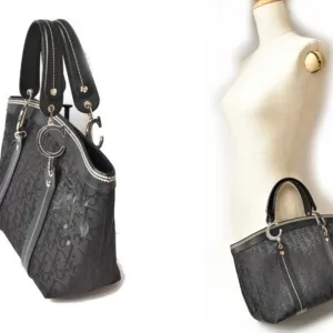 Embroidered Diverse options Christian Bag Quality Flower Tote CHRISTIAN Secure delivery Top Embroidery Dior Black Trotter