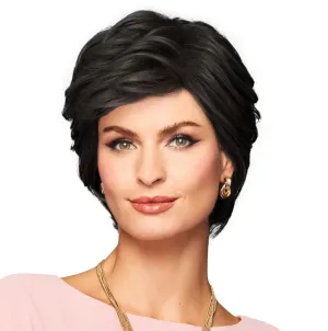 Enthusiastic Wig Cap, Short Shag With Layers And Volume by Hairuwear, Black
